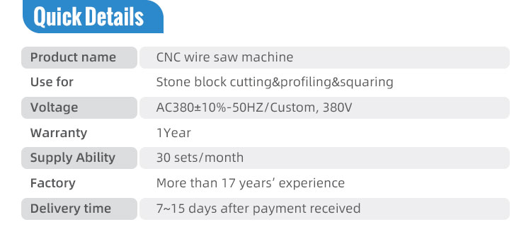 Stone Industry 6800 kg Automatic CNC Diamond Wire Saw For Stone Profiling Squarying