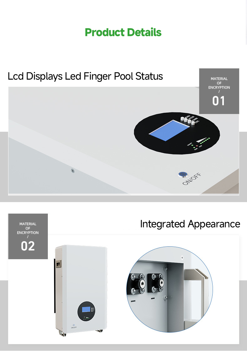 5000 Cycles Life Wall Mounted Energy Storage Battery 5~10kWh IP65
