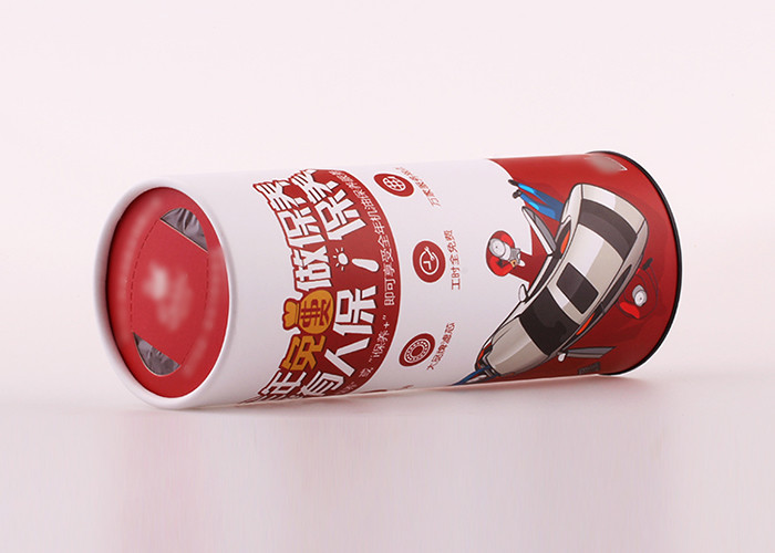 Biological CMYK Pantone Paper Tube Packaging Matt Lamination With Window