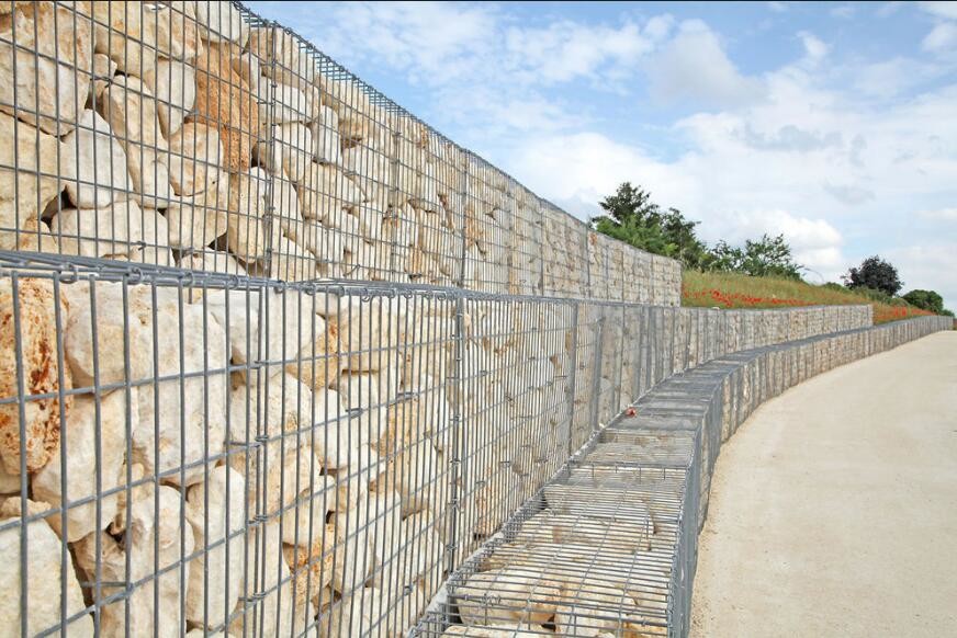 High Durable Gabion Wire Mesh , Gabion Wall Construction 200x100x50cm Size