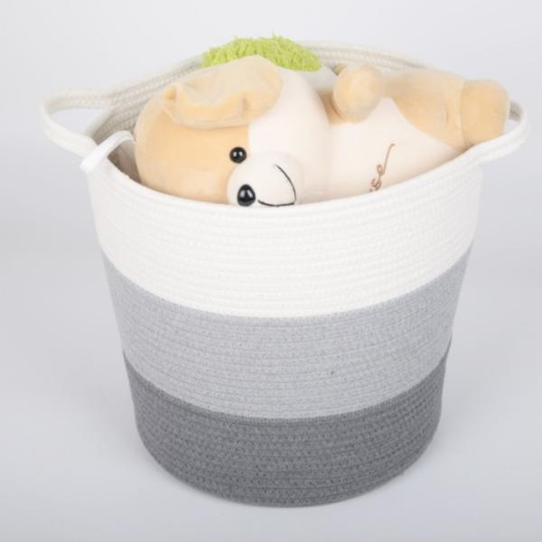 Decorative custom woven cotton rope laundry toys candy storage fabric small