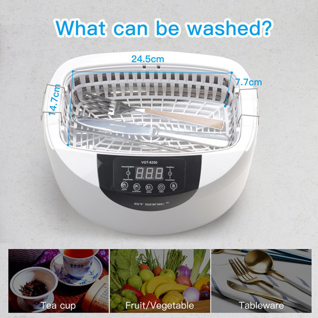 VGT 6250 2500ml 40kHZ Ultrasonic PCB Cleaning Machine ABS Housing