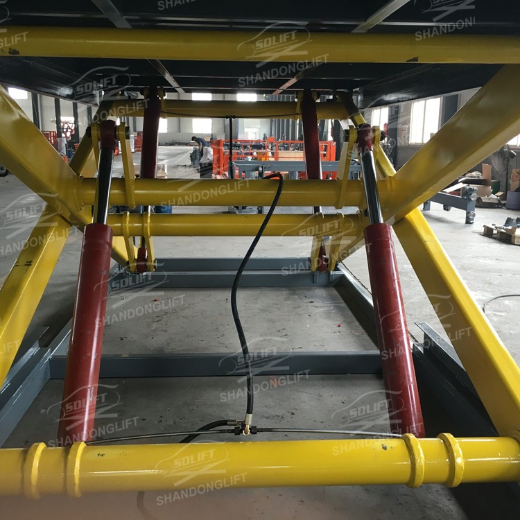 Mechanical Inground Big Heavy Duty Double Scissor Lift Table 2 Car Parking Lift