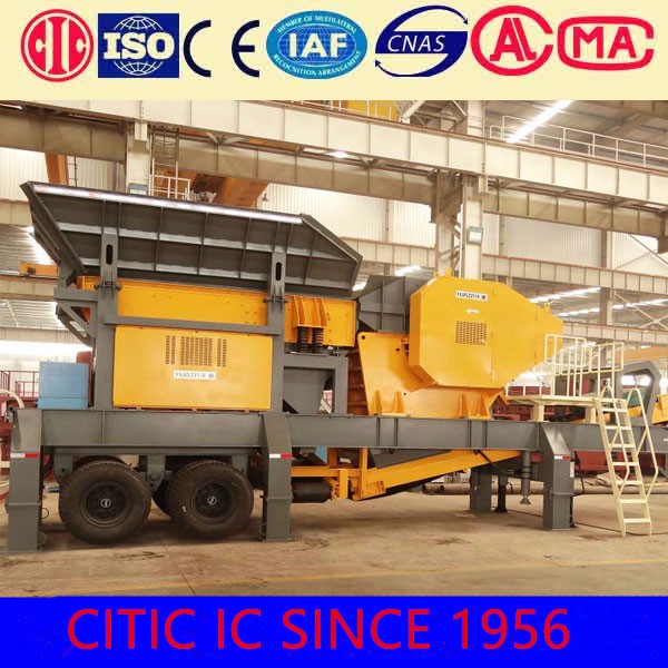 ISO9001 650 TPH Triaxial Mobile Primary Jaw Crusher In Stone Crusher Machine