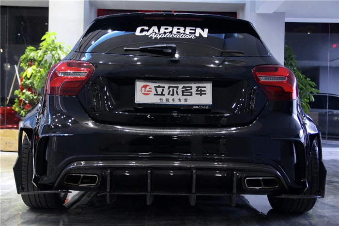For Mercedes AMG A45 Carbon Fiber Body Kit A45 Upgraded Top Style Front Shovel Diffuser Spoiler Wide-body Kit