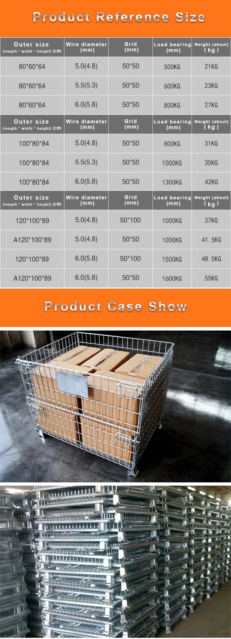 0.6T Pallet Storage Cages Odm Metal Roll Cage With Wheels For Logistics