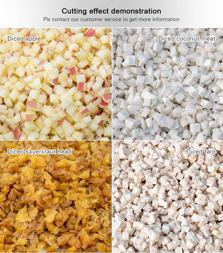 Onions High speed dicing and slicing machine pumpkin pineapple Ginger Potato Carrot radish Taro Sweet potato Yam Hami Melon kiwi fruit orange