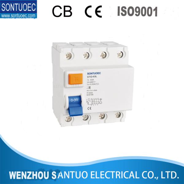 STID-63 Series RCCB 4p 230v Residual Current Circuit Breaker IP 20 Protection