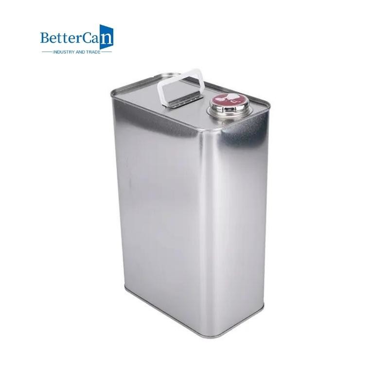 Empty 4L Paint Tin Cans Square Oil Tin Containers With Lid