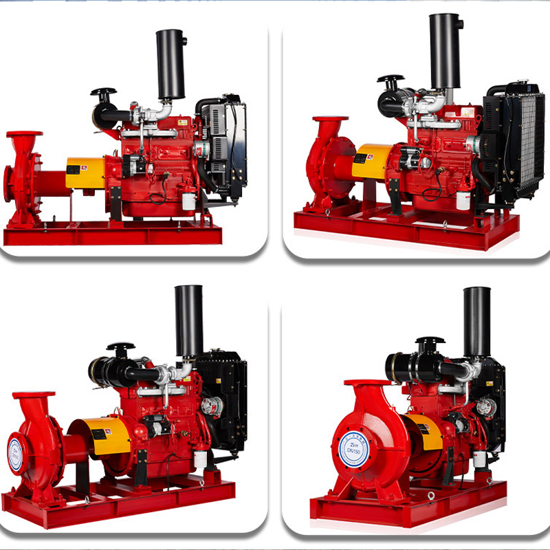 Diesel Engine Fire Pump Set 400GPM 8Bar 4 Cylinder