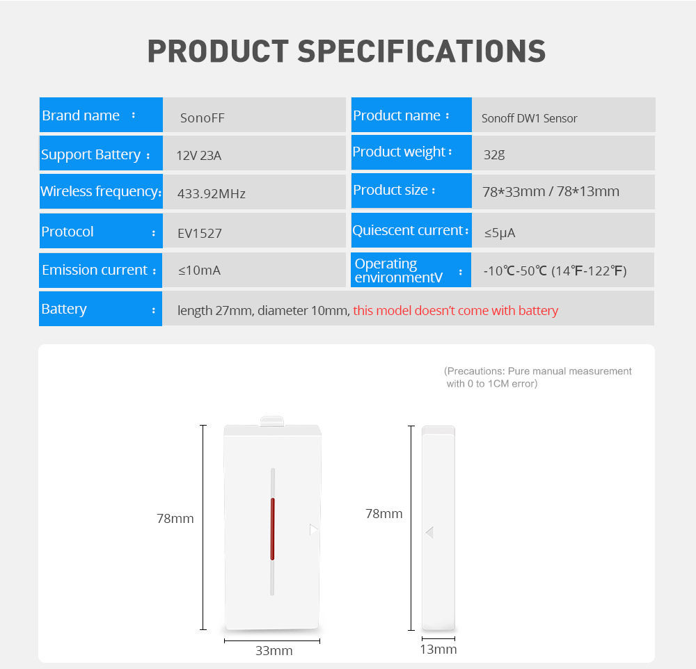 SONOFF Smart Home Alarm Security System With 433Mhz Door Window Wireless Automation Modules Sensor Compatible