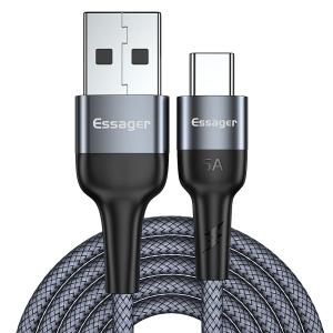  Essager Scud Usb Type C Cable Fast Charging 5A 0.3M 1M 2M for Type C Devices Manufactures