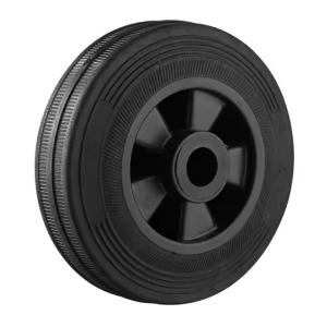 China Black Rubber Trash Bin Wheels , Industrial Garbage Can Wheels on sale