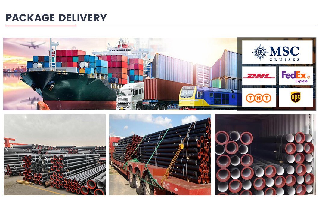 Factory Price Customized Size ISO9001 ISO2531 En545 K9 K7 DN80 DN100 DN800 Ductile Cast Iron Pipe for Water System