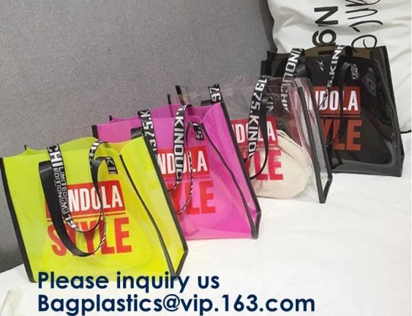 Beach Pvc Tote Bag,Women-Lightweight Hologram Tote Bag Laser PU Shoulder Bag