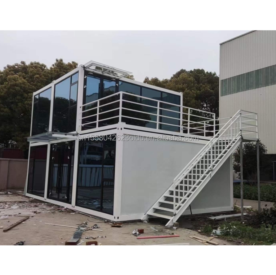 Galvanized Steel Square Tubes Main Structure Customized Color 20ft Container House Prefabricated Temporary Office/Shop/Villa