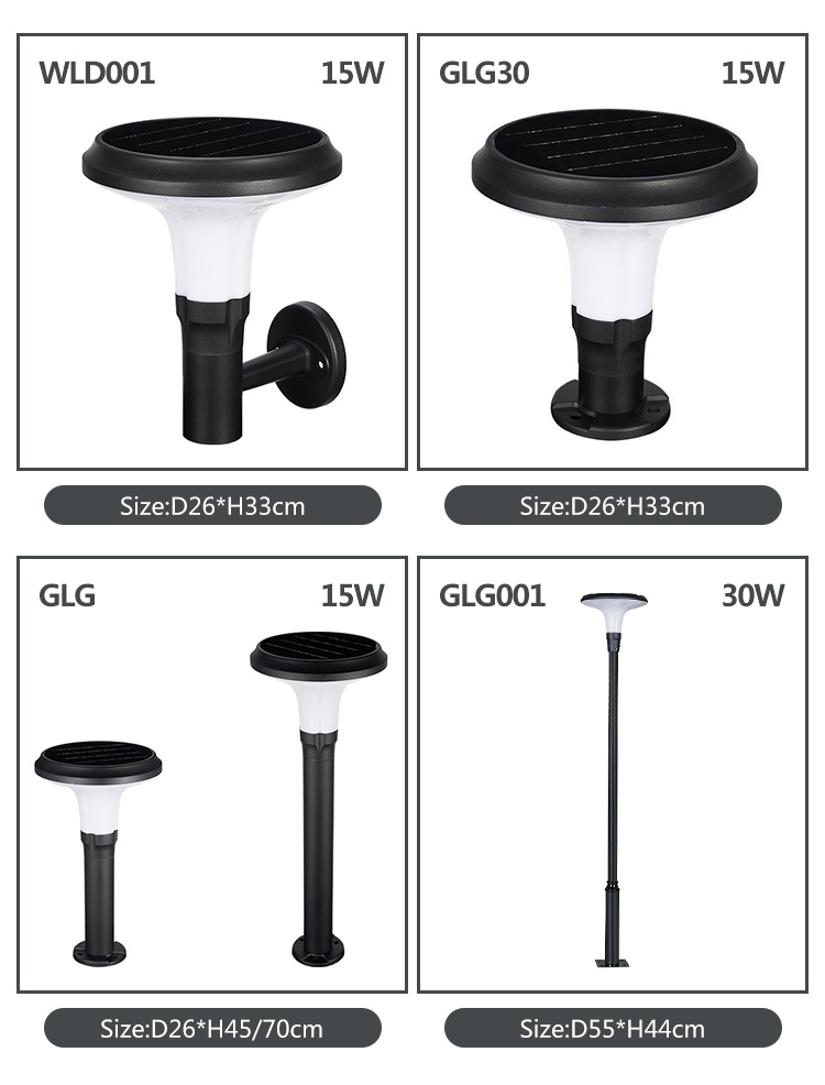 Waterproof Solar Light 3.2v 1500lm Optically Controlled Led Solar Garden Lamp