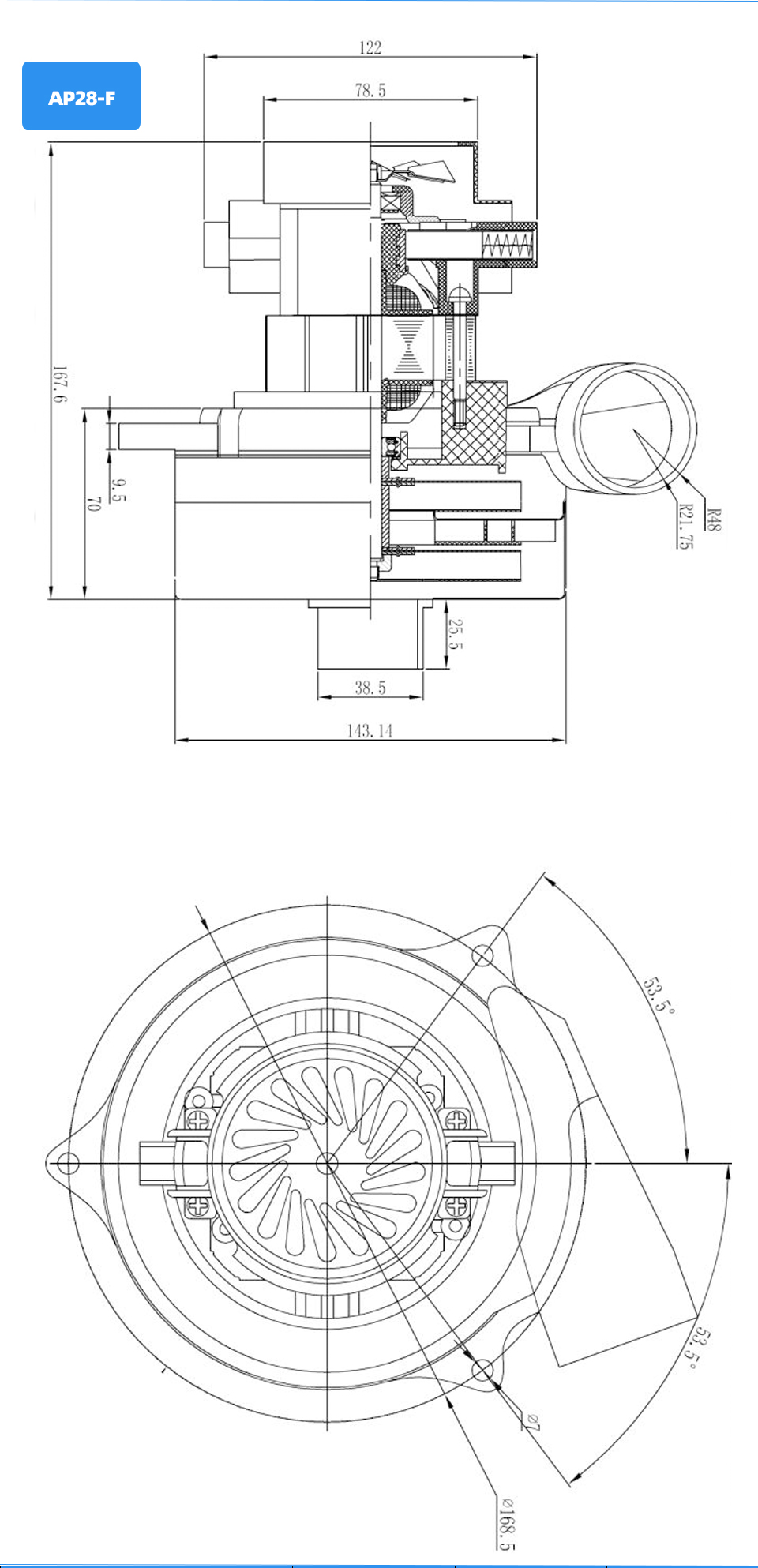 Faradyi Customize 12V 24V Industrial Brushless Vacuum Cleaner Motor For Floor Scrubber Walk-behind Washing Machine