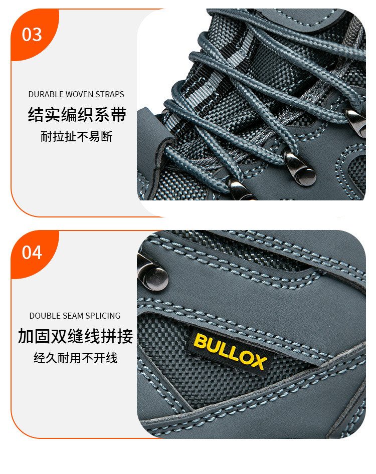 Oxford Cloth Security Boots Men PU Injection Sole Steel Plate Anti Proof Work For Mens
