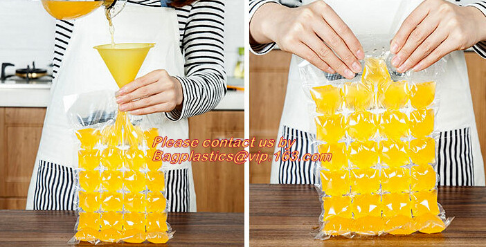 New Custom Printed Disposable Ice Cube Plastic Bag Manufacturer, Colored Disposable Plastic Ice Cube Freezer Bag, bageas