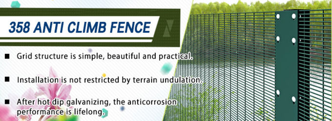Oem 4.0mm 358 High Security Fence Welded Galvanized House 76.2 X 12.7mm
