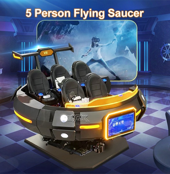 Hardware 9D VR Simulator 5 Person Flying Saucer Electric Motion Platform VR Cinema