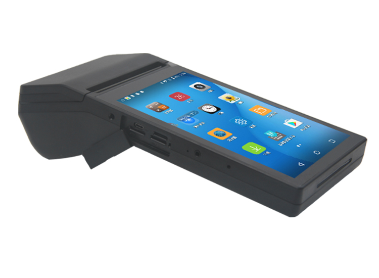 8G EMMC Capacitive Screen Supermarket Swipe Card POS Machine Powered by 7.4V Battery