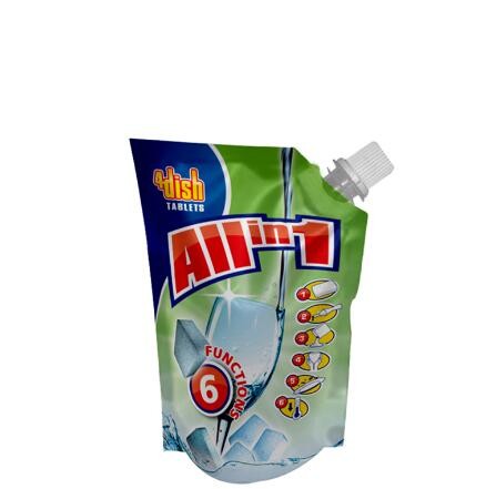 Laminated Plastic Refillable Fruit Juice Package Own Logo Custom Drinking Water Plastic Pouches With Spout/Nozzle