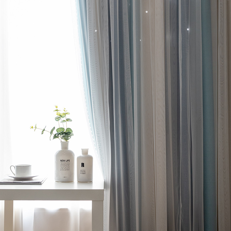 Flowers Curtain Sheer Fabric Roll Fresh 3D Embroidery Tulle