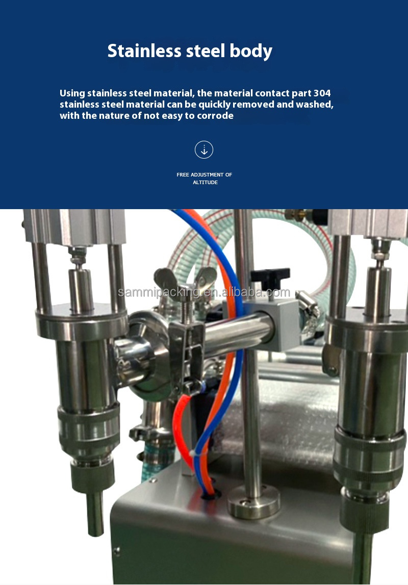 Full Pneumatic Double Head Table Top Liquid Filling Machine with 1% Filling Accuracy