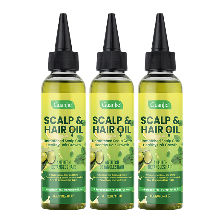 Private Label Olive Hair And Scalp Oil Refreshing Mint Formula