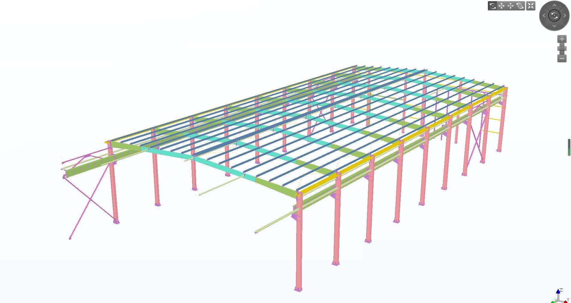 Portal Frame Prefabricated Steel Structure Warehouse Long Span Light Weight