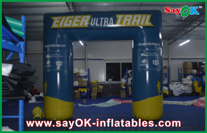 Inflatable Gantry Double Stitching Inflatable Entrance Arch With Logo Printing Hangout 6x3m