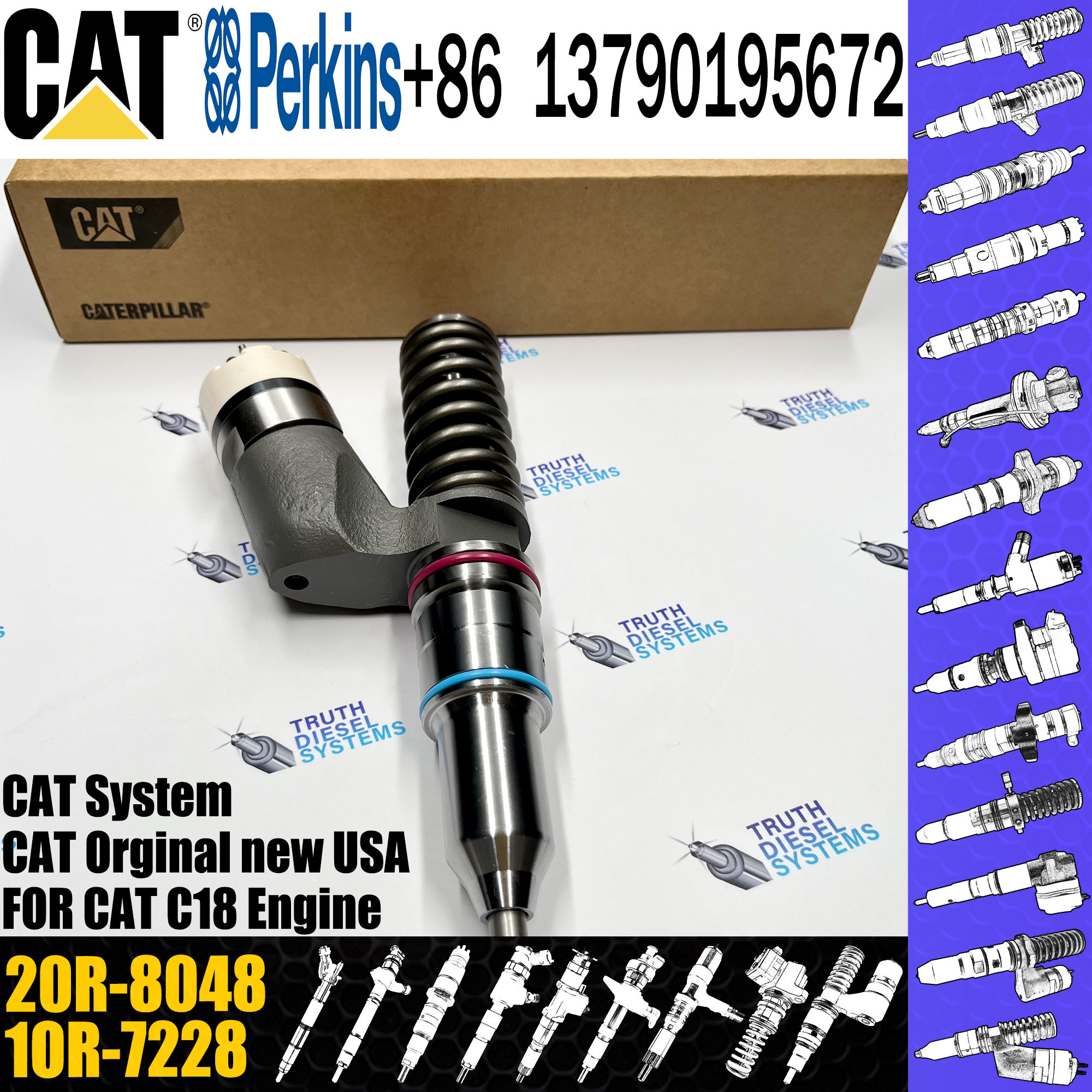Fuel Injector 211-3026 1OR-9787 20R-8048 1OR-7228 211-3025 for Engine 3406E C18