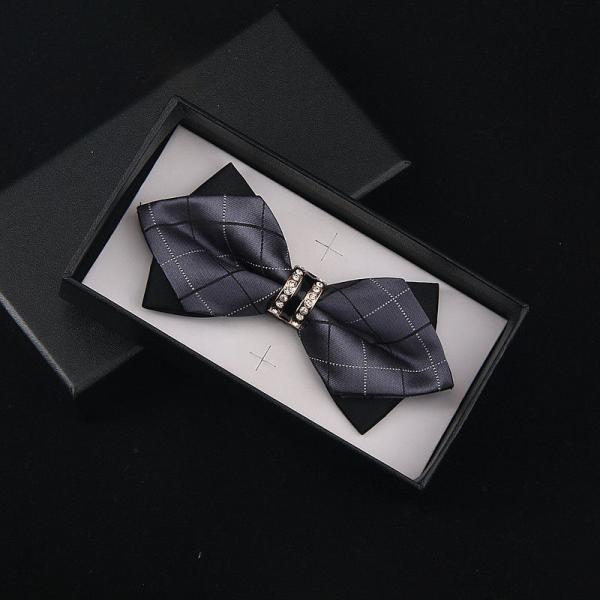 Men's Bowtie Necktie Handkerchief Clip Set Ideal for Weddings and Special