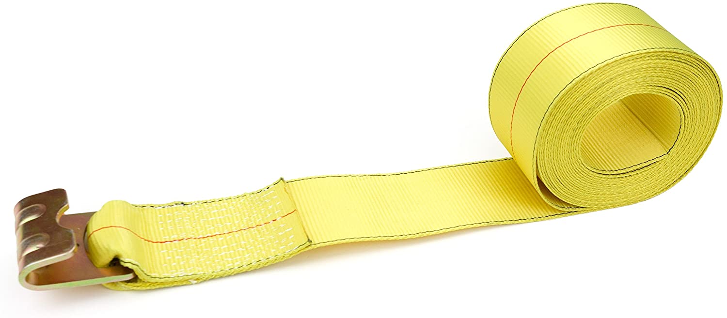 4" X 27' Heavy Duty 5500LBS 4inch 30ft Truck Winch Straps With Flat Hook Cargo Strap