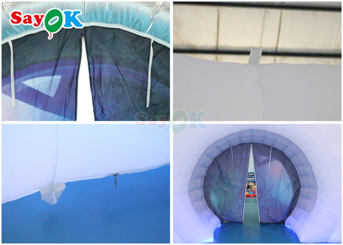 210D Oxford Inflatable Photo Booth Photographer Studio Portable Stage Cube Photo Booth With Led Light