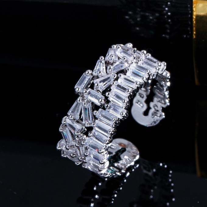 Fashion Copper Gold-Plated zircon Wedding ring women rings rainbow Adjustable Snake lion Ring Wholesale