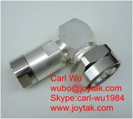 DIN 7/16 male right angle connector clamp type for 1/2" flexible cable 50ohm