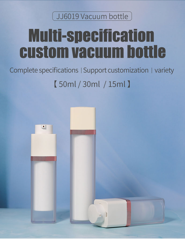15ml 30ml Airless Pump Bottles 1oz Square Cosmetic Bottle With Pump Sprayer And Rotating Lock Design