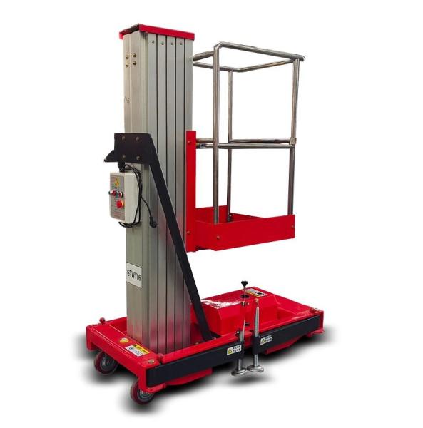 26.65 Ft 286 Lb Aluminum Alloy Single Mast Aerial Work Lifting Platform Mobile