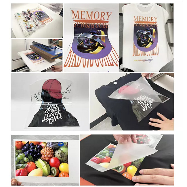 Medium Cotton Printing PET DTF Transfer Film 30cm x 100m Color Fastness