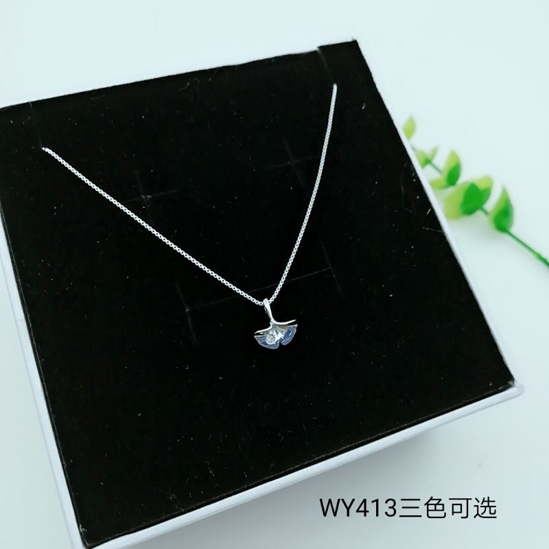 925 Sterling Silver Star Moon CZ Charm Choker collarbone chain necklace WY150