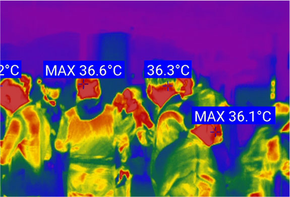 Non Contact Integrated Smart Temperature Measuring Helmet
