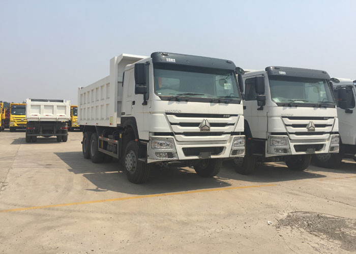 Mining Industry Tipper Dump Truck 10 Wheel 30 - 40Ton HYVA Front Lifiting Cylinder