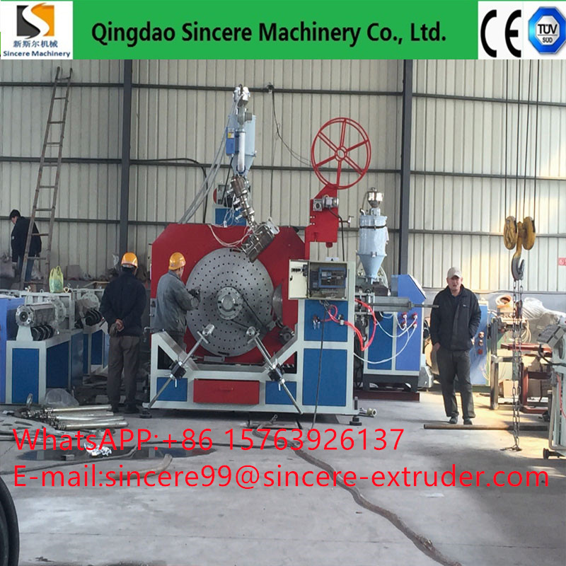 DN200 HDPE PP Krah Spiral Pipe Extrusion Line Low Pressure Custom