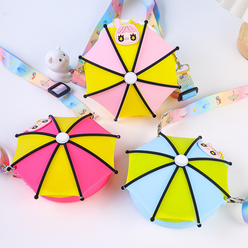 Silicone Pencil Case Makeup Bag Silicone Corssbody Shoulder Purse Bag Cartoon Kids Purse Children'S Handbag Shoulder Bag