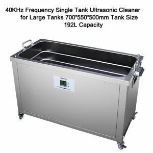 40KHz Frequency Single Tank Ultrasonic Cleaner for Large Tanks 700*550*500mm Tank Size 192L Capacity