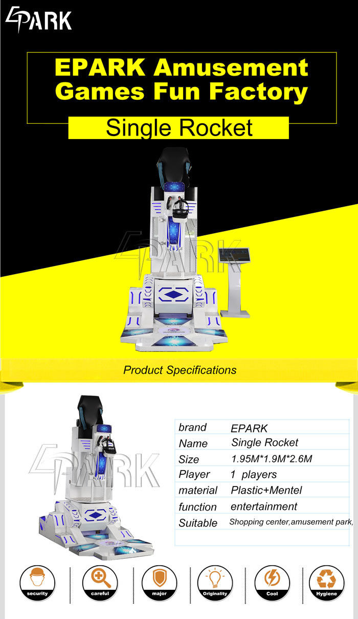 9D VR rocket flying simulator EPARK shopping arcade entertainment carnival game fun machine