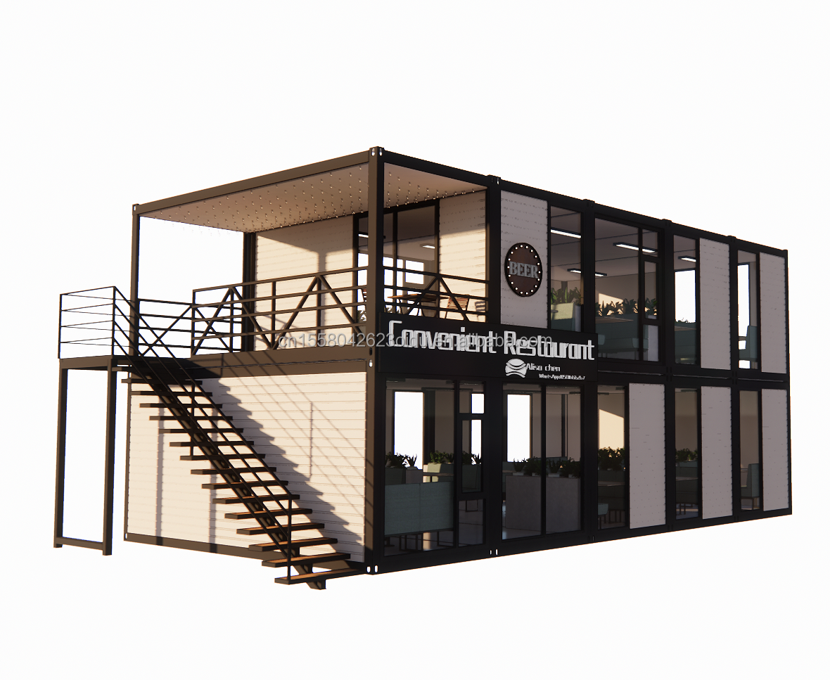 Foldable Portable Detachable 20ft 40ft Modular Living Container House With Aluminum Alloy Windows For Construction Site
